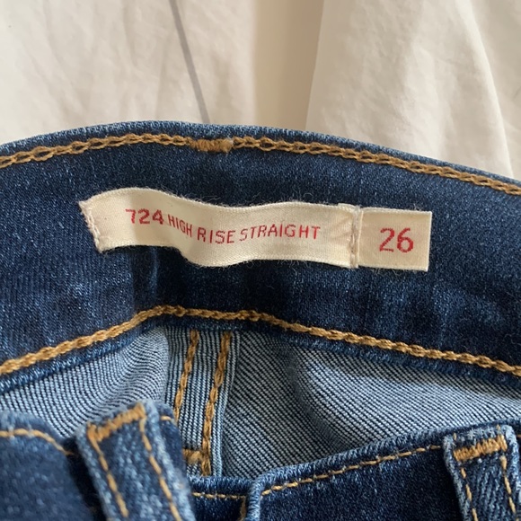 Levi’s high rise straight 724 jeans size 26 (hemmed) - Picture 3 of 3